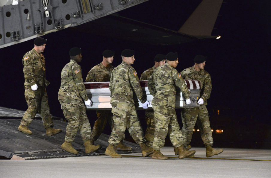 The US soldier ambushed in Niger was killed by enemy fire as he fled the attack