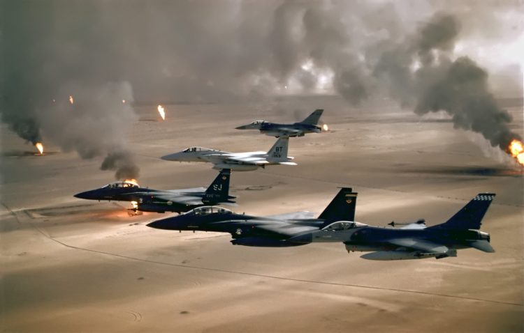 First Gulf War Air Campaign Begins January 17, 1991