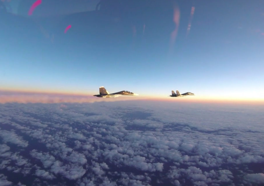Watch: US and RAF Fighters intercept Russian SU-30s over the Baltics