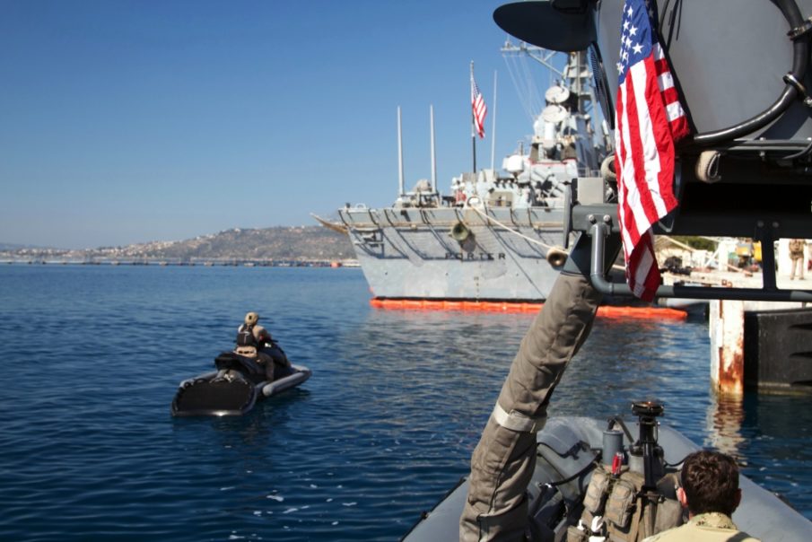 Take a look at Navy SEALs new jet skis and magnetic climbing gear