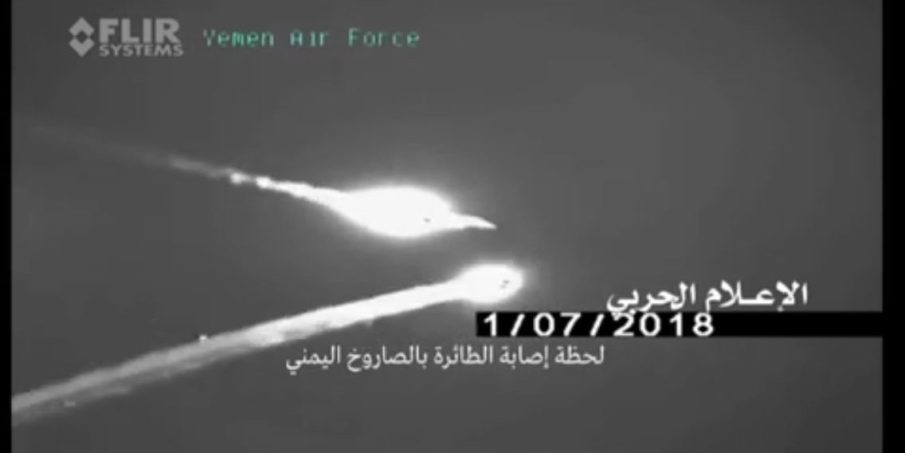 Video shows what Iranian-backed Houthis claim is a Saudi F-15 Strike Eagle getting shot down over Yemen