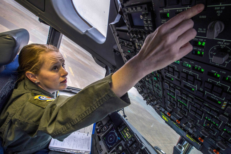 Picture of the Day: Air Force Capt. Maggie R. Linn Preflights a C-17 Globemaster