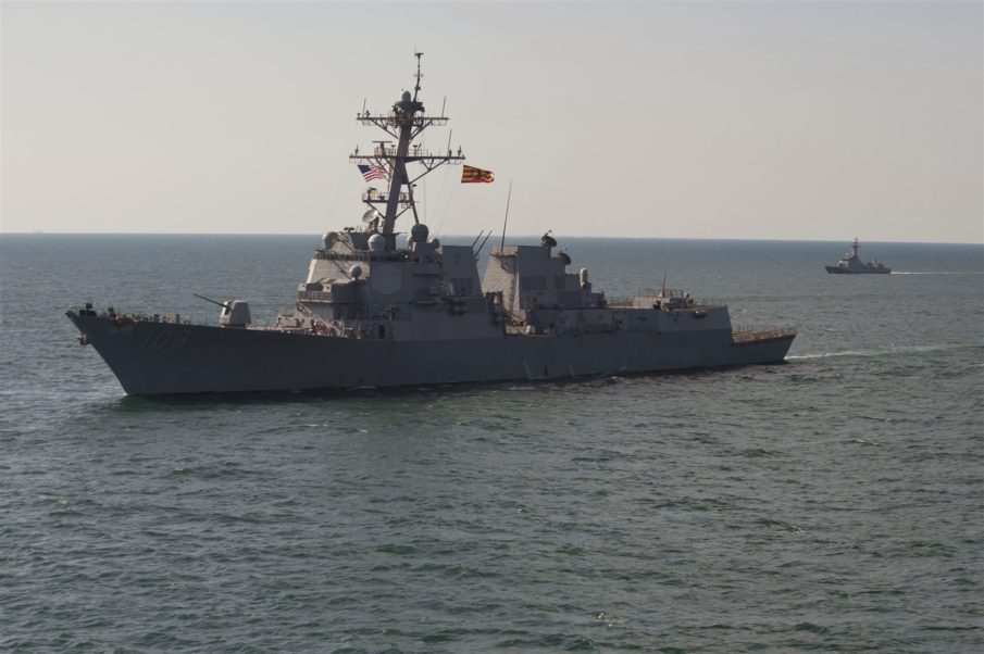 US Navy and Russia both send warships to the Black Sea as tensions continue to escalate