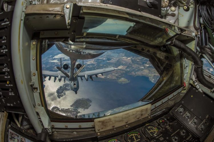 Picture of the Day: Indiana Air National Guard A-10 Thunderbolt II Refuels off a KC-135 Stratotanker