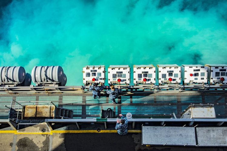 Picture of the Day: Sailors Maintain Ordnance Lockers Aboard the USS Carl Vinson