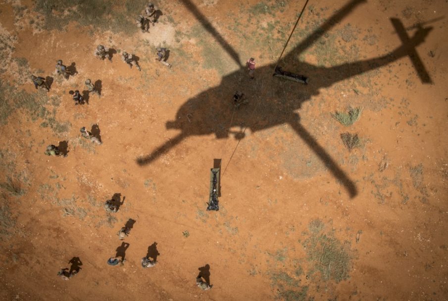 SOF Pic of the Day: Marine Raiders winch out a simulated casualty