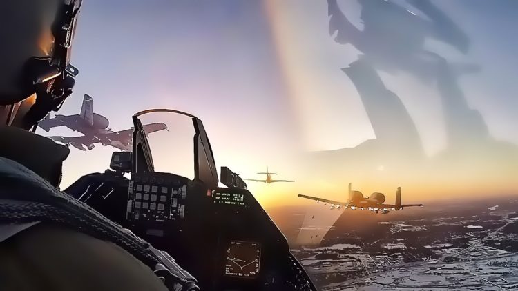 Watch: F-16 Cockpit View of Heritage Flight Super Bowl LII Flyover (2018)