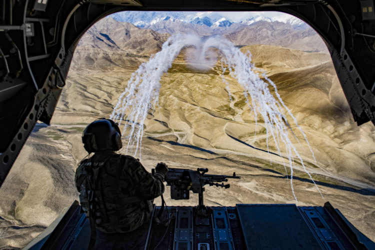 Picture of the Day: Test of Threat Countermeasures During a Training Flight in Afghanistan