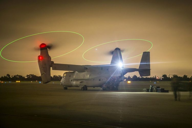 Picture of the Day: Marines Loading Equipment onto an MV-22B Osprey