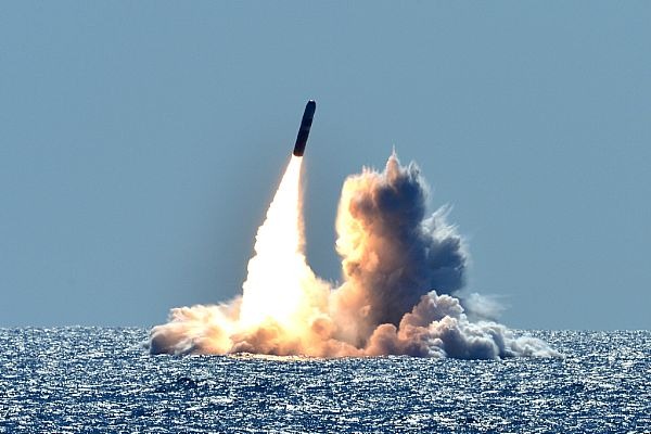 US Navy sub test fires 2 massive nuclear capable missiles off the coast of Southern California