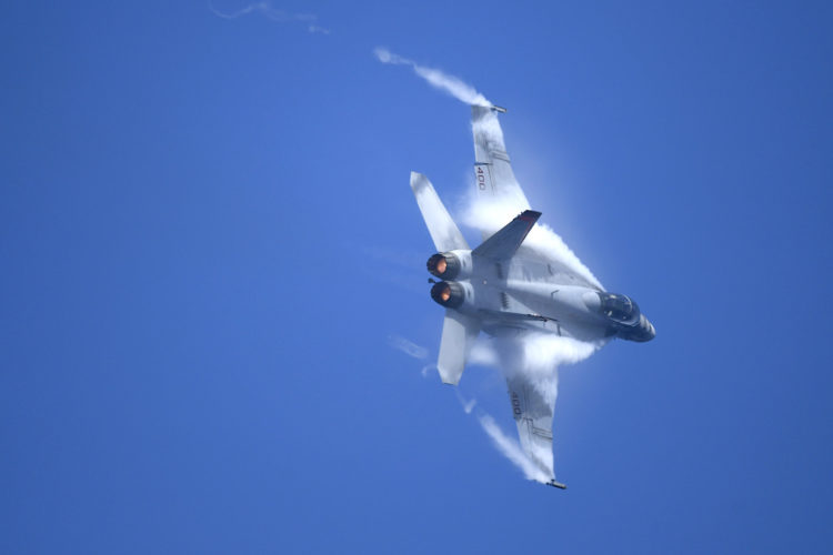 Picture of the Day: F/A-18F Super Hornet Making Vapes Above the USS Theodore Roosevelt