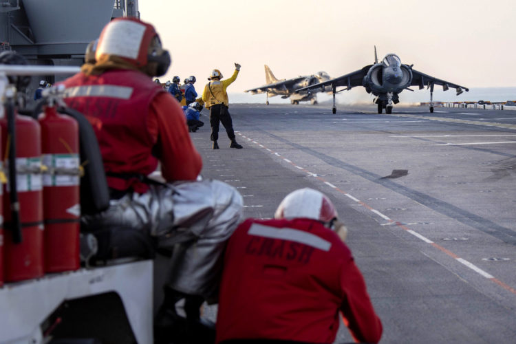 Picture of the Day: AV-8B Harrier Prepares to Take Off From the Assault Ship USS Kearsarge