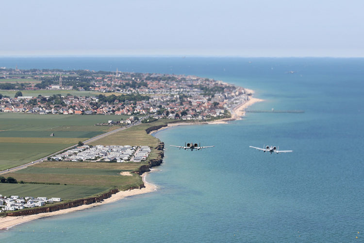 Picture of the Day: Air Force A-10 Thunderbolt II Aircraft Over the Beaches of Normandy