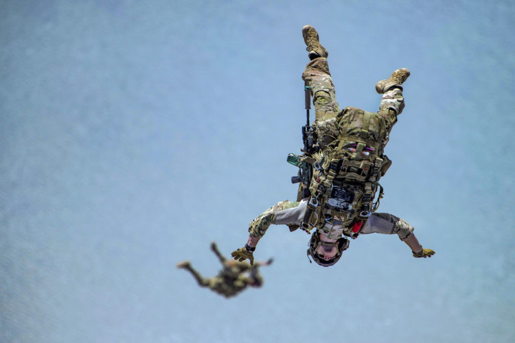 Picture of the Day: Air Force Pararescuemen Descend Near Camp Lemonnier, Djibouti