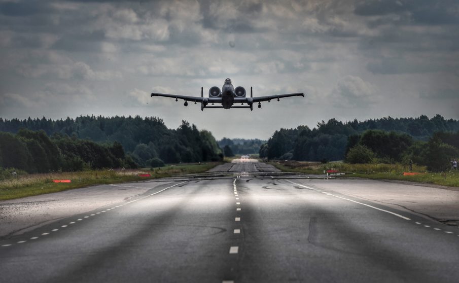 Warthog pilots practice highway landings in Europe in preparation for conflict with Russia