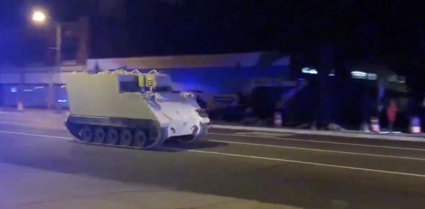 Soldier steals armored personnel carrier, leads cops on 2 hour chase