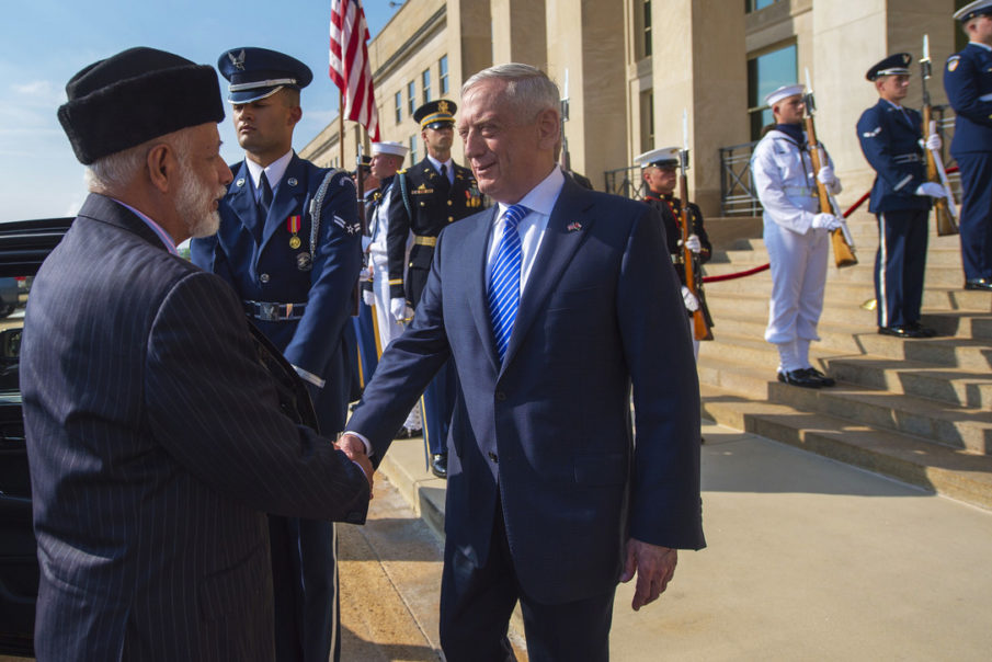 Secretary of Defense Mattis meets with Omani Foreign Minister