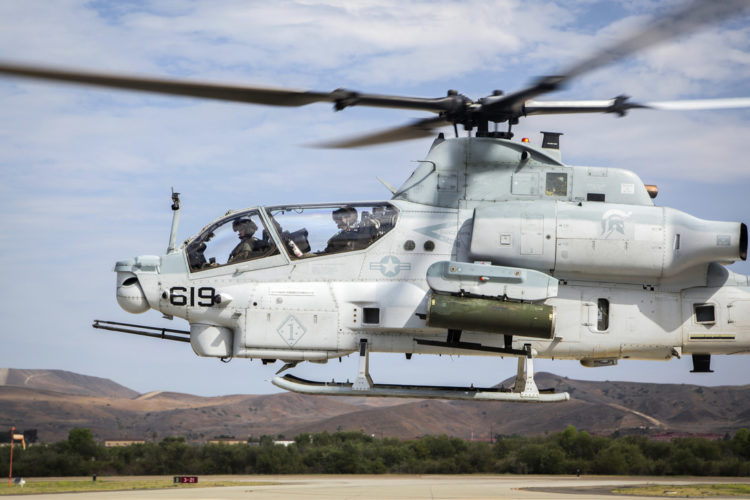 Picture of the Day: AH-1Z Viper Helicopter Hovers During a Pre-flight Inspection
