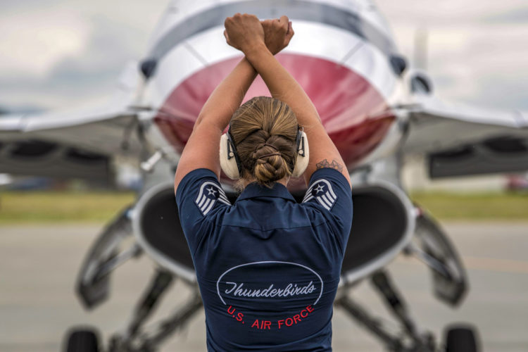 Picture of the Day: Air Force Staff Sgt. Kaitlyn Lamolinara Thunderbirds Crew Chief