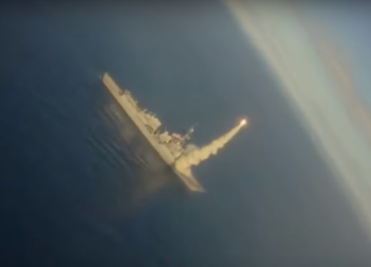 Watch: F-18 Hornet ‘Follows’ a Tomahawk Cruise Missile Until Impact on Target