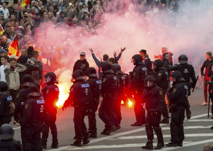 The Pic of the Day: Far right protesters set off fireworks in Germany