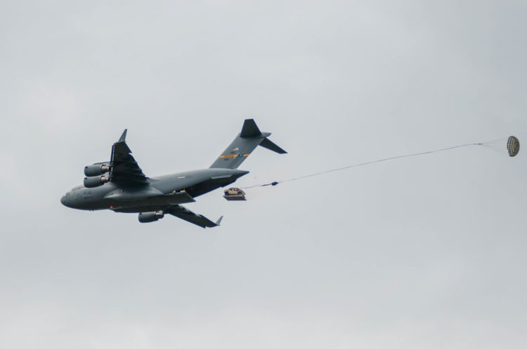 Air Force C-17 accidentally drops Humvee into North Carolina neighborhood