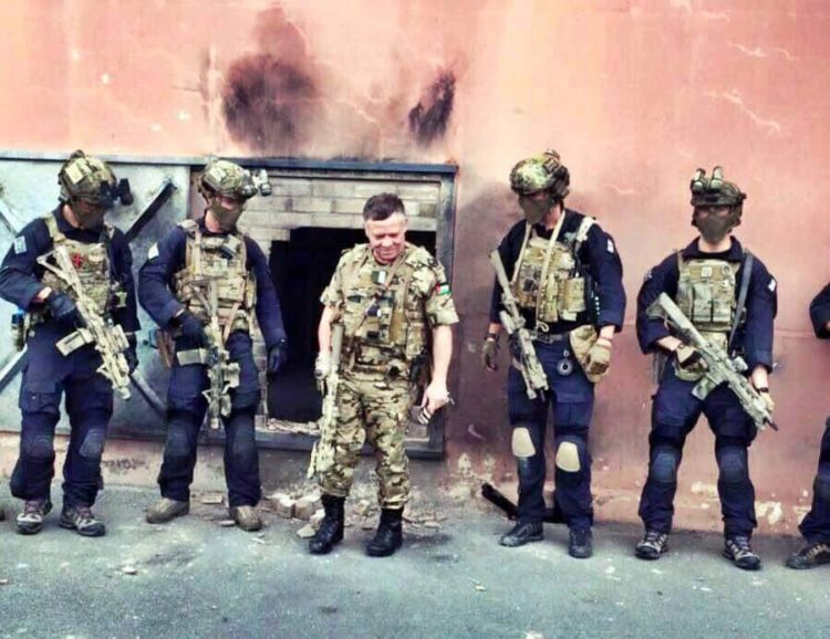 The SAS train with the Warrior-King