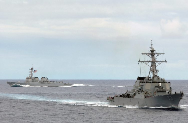 US and Chinese destroyers almost collide in South China Sea standoff