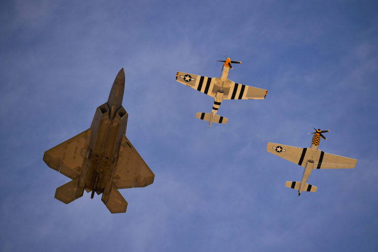The Pic of the Day: F-22 participates in Heritage Flight