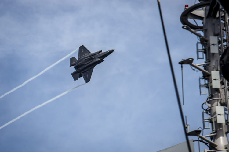 The Pic of the Day: An F-35 flyby aboard the USS Essex