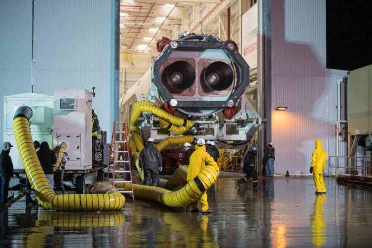 The Pic of the Day: Northrop Grumman Antares rocket being rolled out