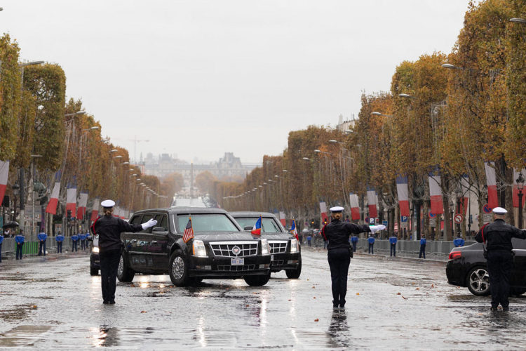 The Pic of the Day: President Trump’s bullet proof limo in Paris