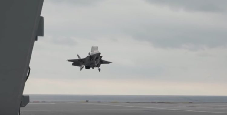 Watch: The UK Navy invented a new way to land F-35s with heavy payloads on their carriers
