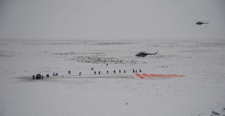The Pic of the Day: Russian search and rescue teams recover astronauts returning from International Space Station
