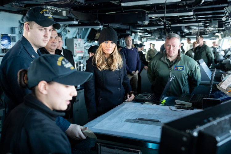 The Pic of the Day: FLOTUS aboard the USS George H.W. Bush