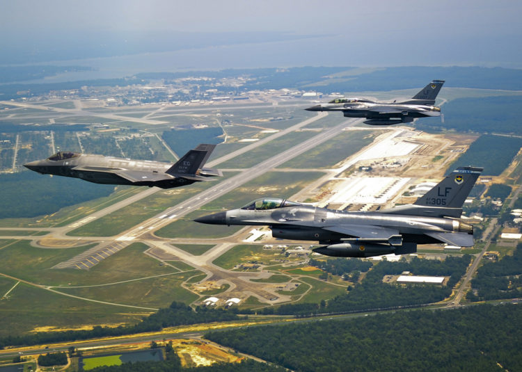 The Pic of the Day: F-35 and F-1G Fighting Falcons