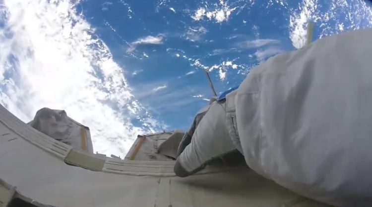 Watch: Astronaut’s GoPro shows the moment he exits the ISS and enters space