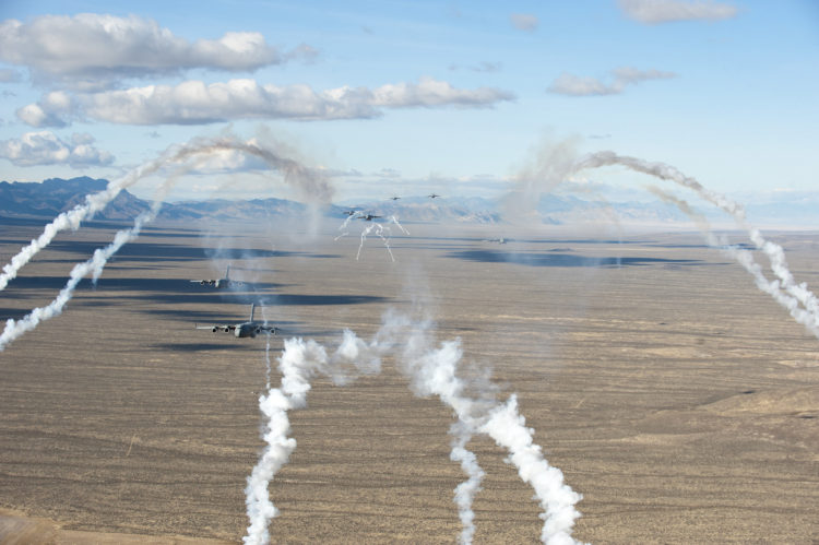 The Pic of the Day: C-17 Globemasters deploy flares