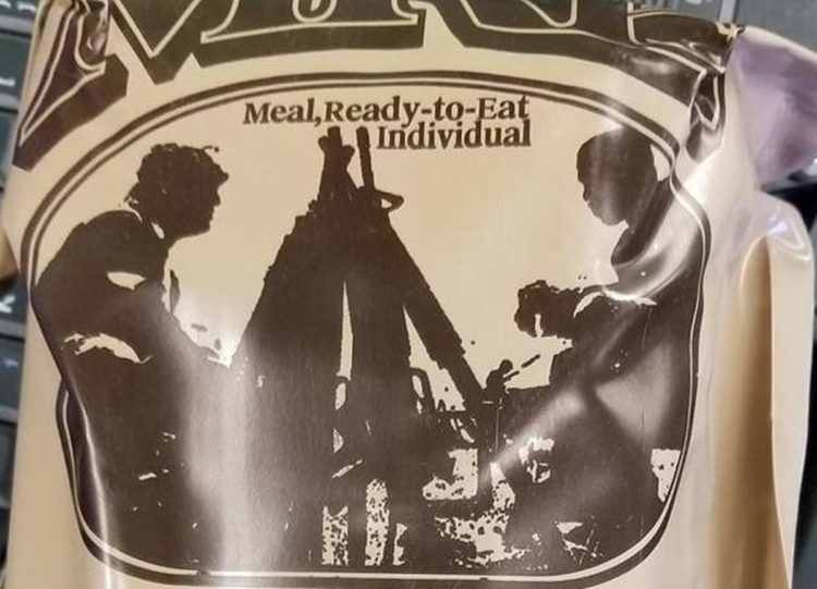 Does new military meal packaging show President Trump chowing down with Kanye West? (Spoiler alert: Nope.)