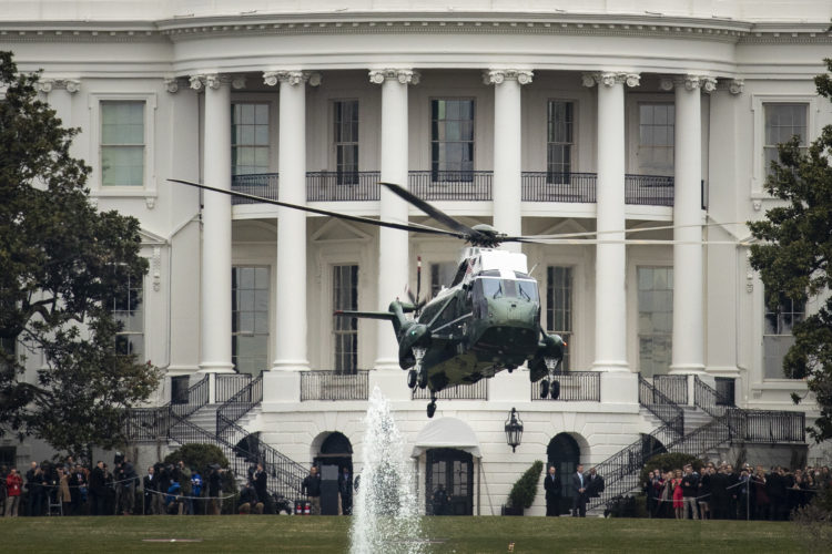 The Pic of the Day: President Trump departs White House via Marine One