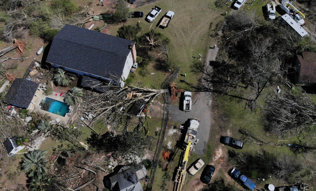 Rescuers deploy drones to search for survivors in the aftermath of ...