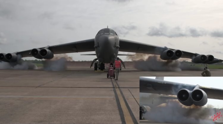 Watch: Air Force airmen jump start a B-52 bomber with explosive charges