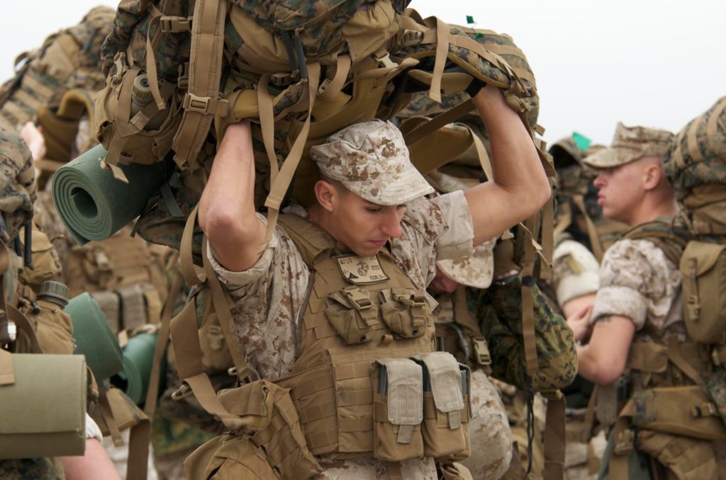New study shows just 15 pounds of extra gear can hinder a Marine's ability to fight