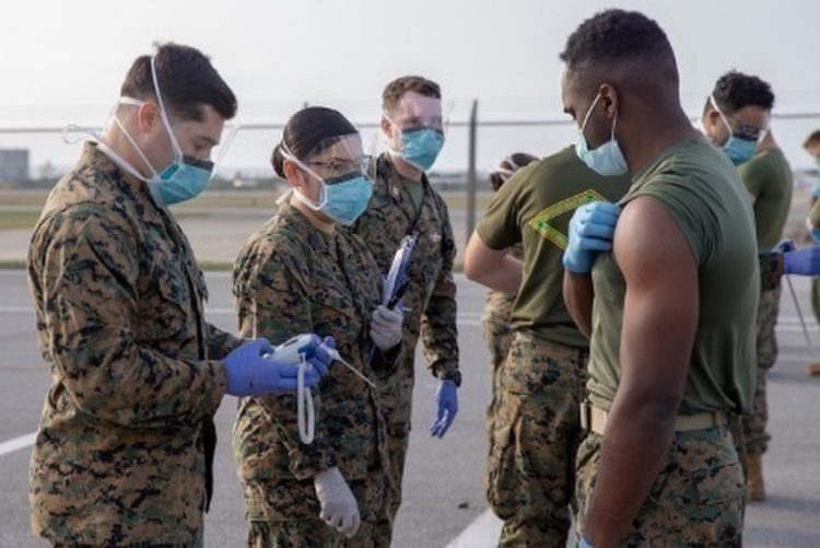 The Pic of the Day: Marines get tested for the Coronavirus