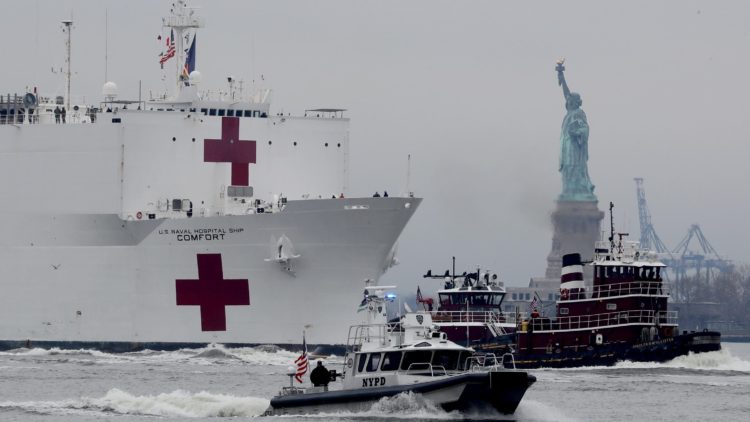 The USNS Comfort sails into harm’s way