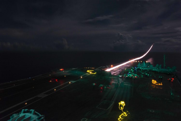 The Pic of the Day: F/A-18F Super Hornet shoots through the night sky