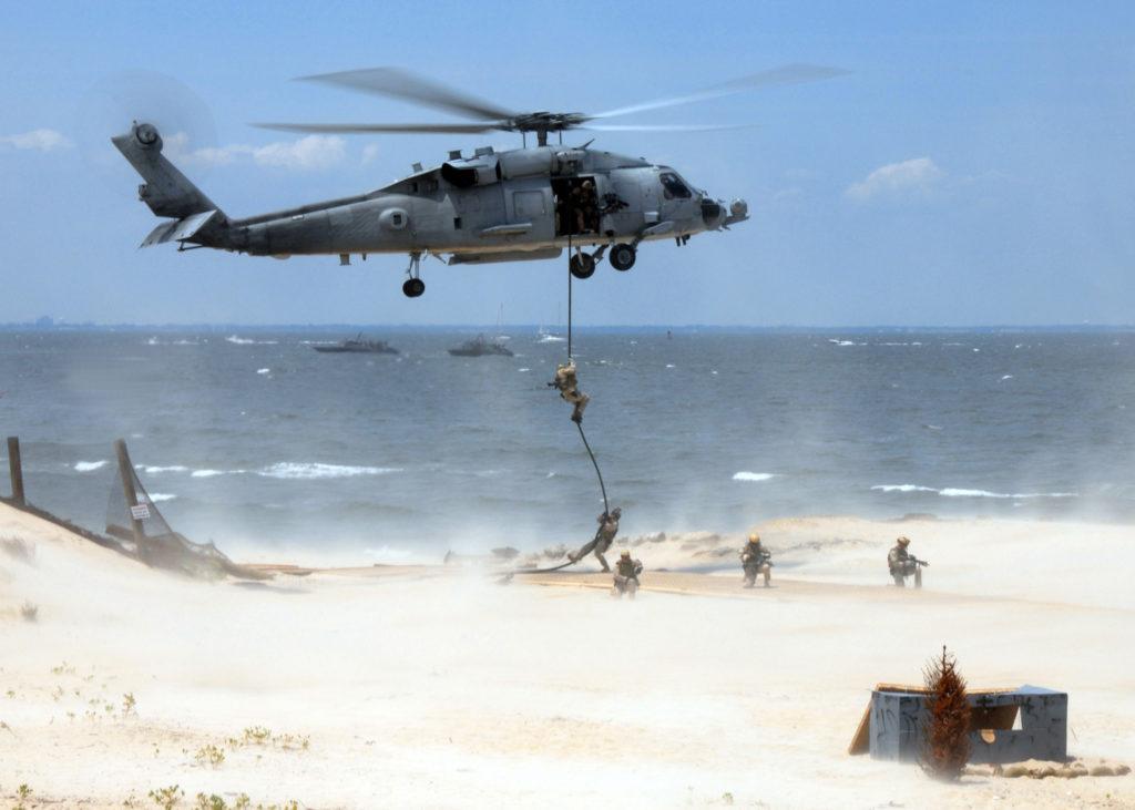 SEALs fast-rope insertion demonstration