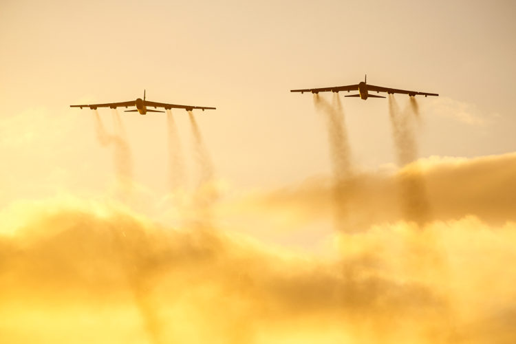 The Pic of the Day: B-52 Stratofortressess flying over England