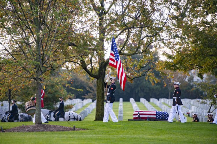 The Pic of the Day: Funeral Colors for a WWII Marine