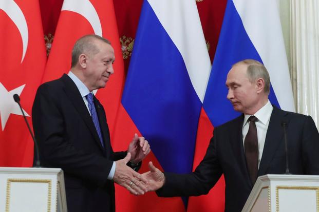 Turkish President Erdogan and Russian president Putin 